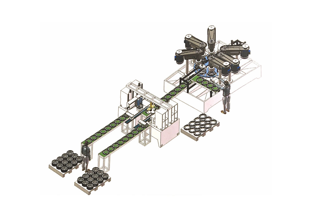 “立式 車削、鉆工自動生產線”